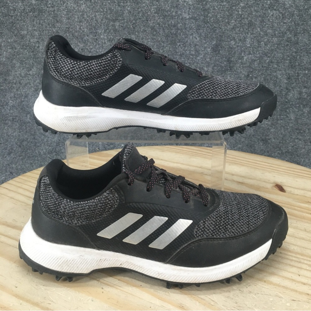 New Adidas Women's Tech Response 2.0 Black Silver Golf Shoes Size 9.5